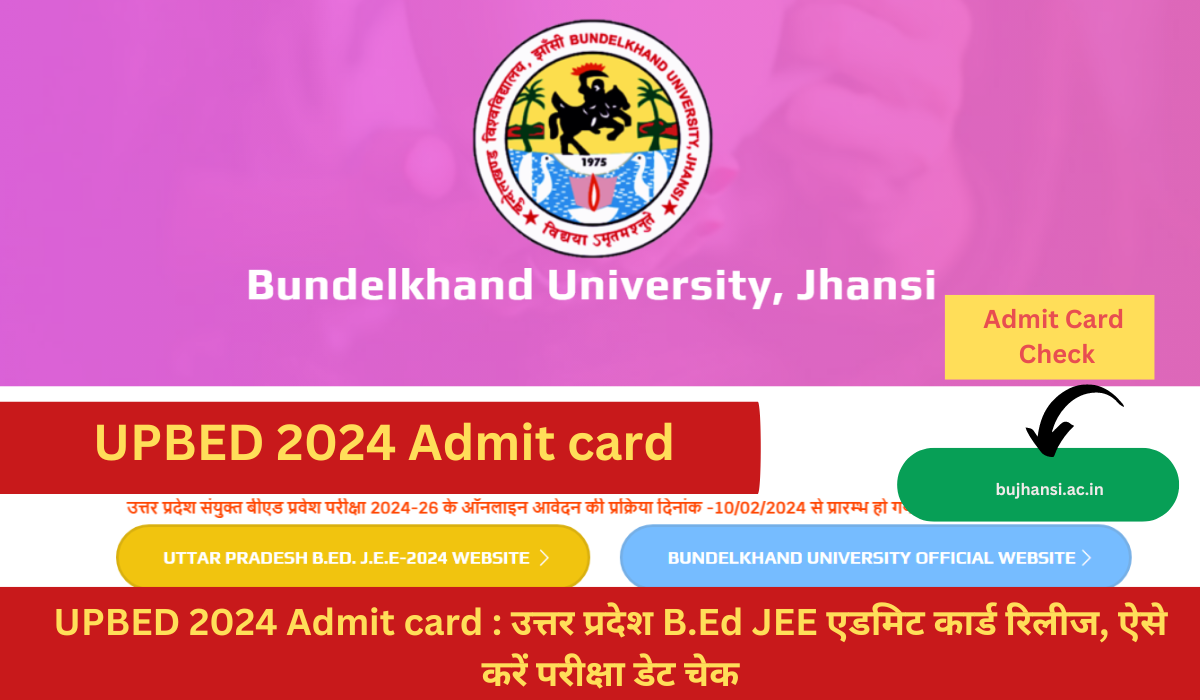 UPBED 2024 Admit card